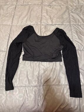 Halara Women's Black Long Sleeve Crop Top